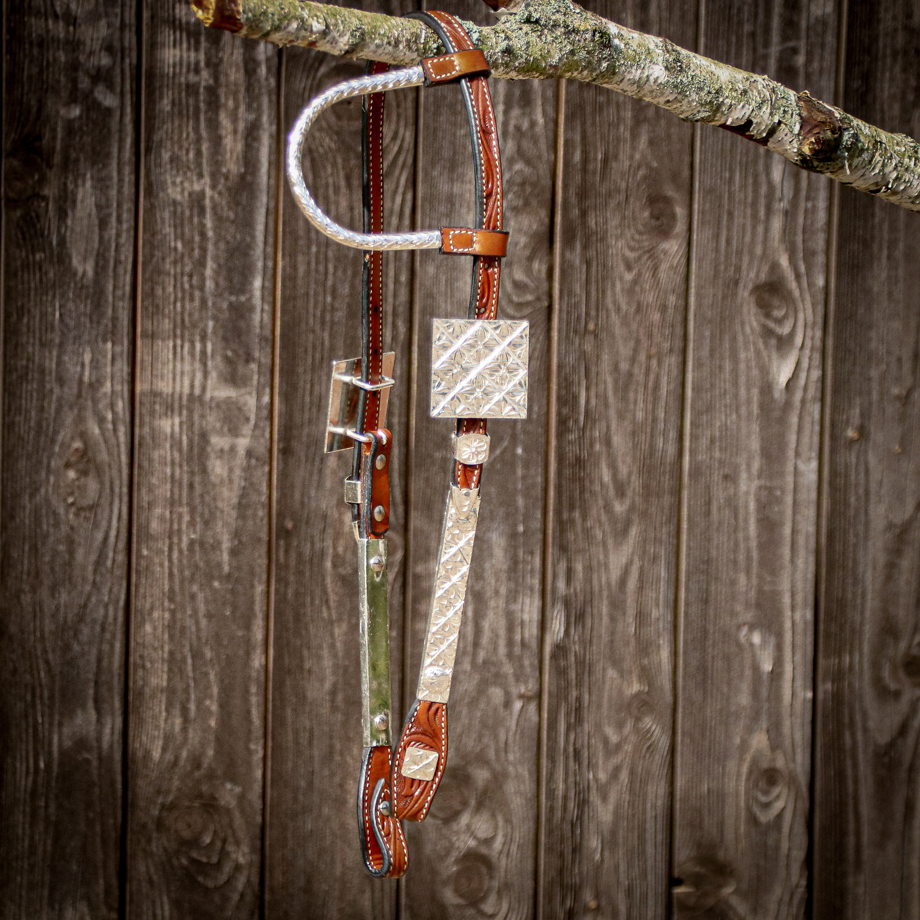 Einohrtrense Silver Eckig