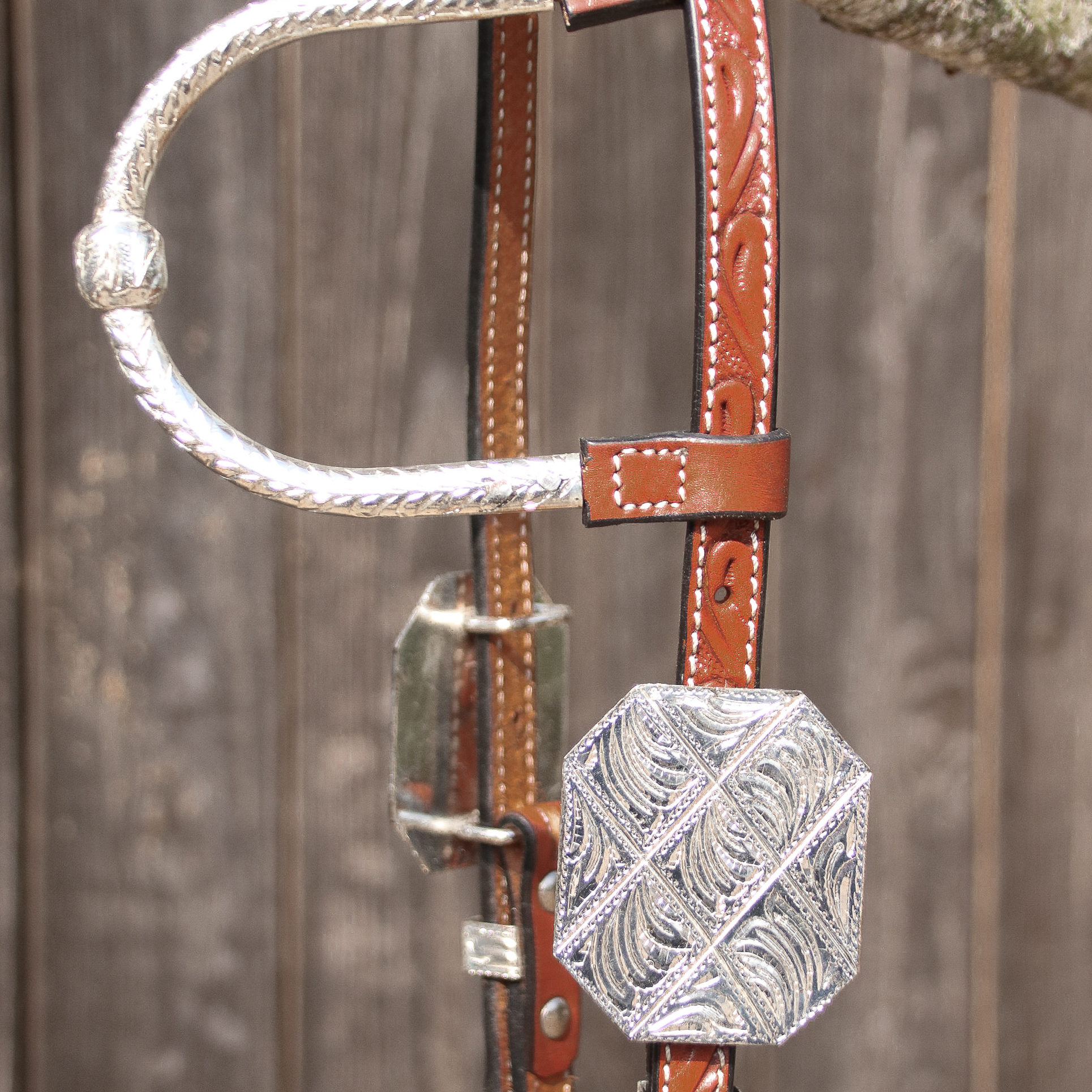 Einohrtrense Silver Achteckig