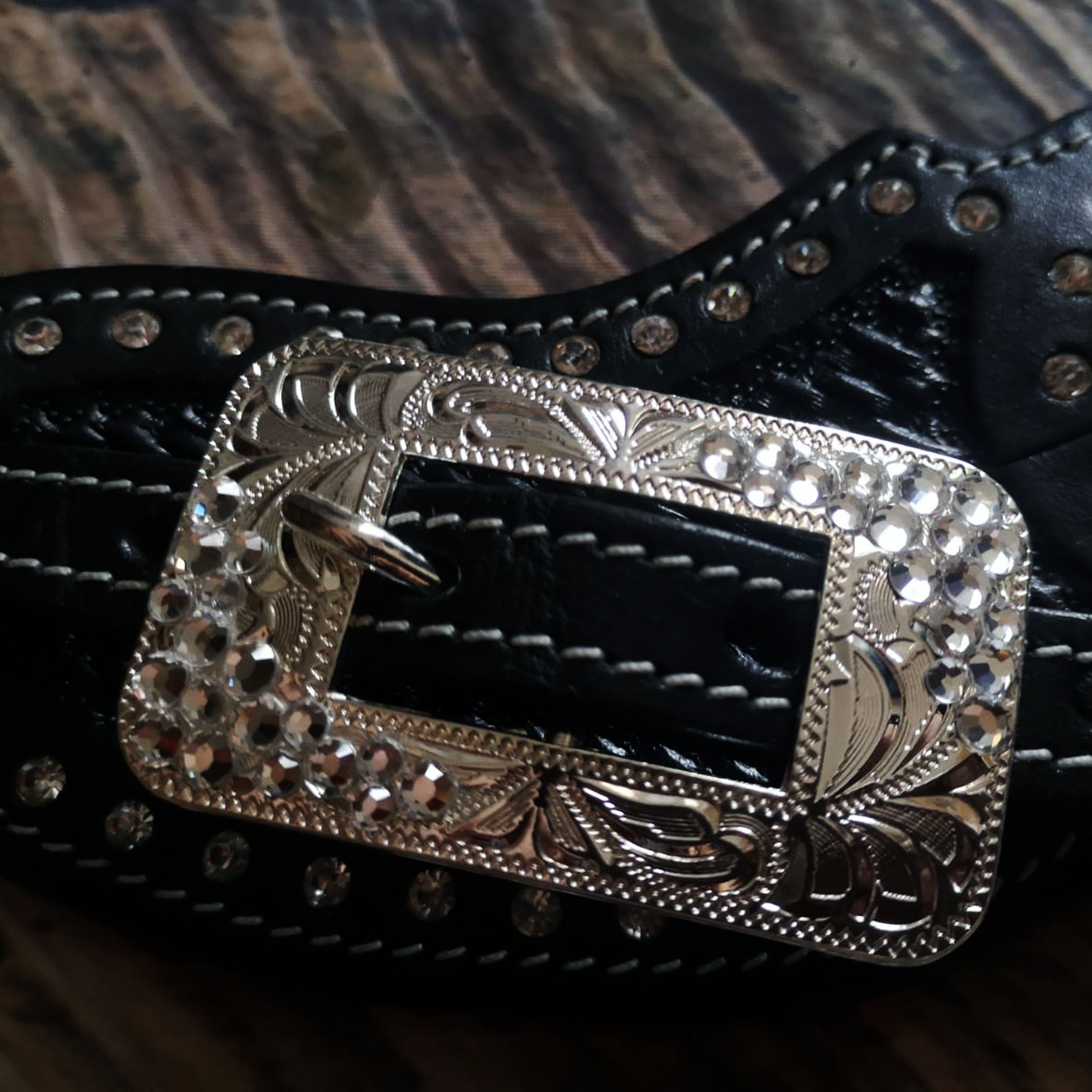 Western Sporenriemen Show Schwarz